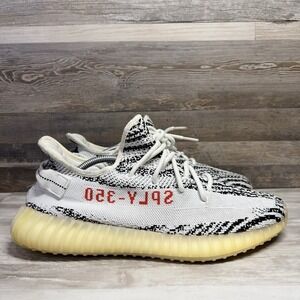 Adidas Yeezy Boost 350 V2 Zebra White Black CP9654 Mens Sneakers Size 12